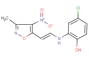4-chloro-2-{[2-(3-methyl-4-nitro-5-isoxazolyl)vinyl]amino}benzenol