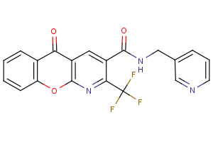 5-oxo-N-(3-pyridinylmethyl)-2-(trifluoromethyl)-5H-chromeno[2,3-b]pyridine-3-carboxamide