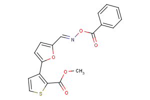 methyl 3-(5-{[(benzoyloxy)imino]methyl}-2-furyl)-2-thiophenecarboxylate