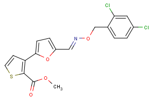 methyl 3-[5-({[(2,4-dichlorobenzyl)oxy]imino}methyl)-2-furyl]-2-thiophenecarboxylate