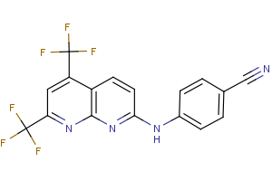 4-{[5,7-bis(trifluoromethyl)[1,8]naphthyridin-2-yl]amino}benzenecarbonitrile