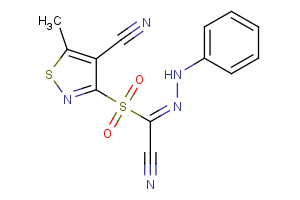 3-[(cyano-2-phenylcarbohydrazonoyl)sulfonyl]-5-methyl-4-isothiazolecarbonitrile
