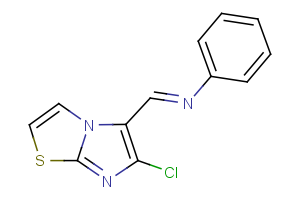 N-[(6-chloroimidazo[2,1-b][1,3]thiazol-5-yl)methylene]aniline