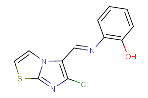 2-{[(6-chloroimidazo[2,1-b][1,3]thiazol-5-yl)methylene]amino}benzenol