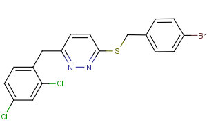 3-[(4-bromobenzyl)sulfanyl]-6-(2,4-dichlorobenzyl)pyridazine