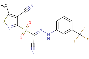 3-({cyano-2-[3-(trifluoromethyl)phenyl]carbohydrazonoyl}sulfonyl)-5-methyl-4-isothiazolecarbonitrile
