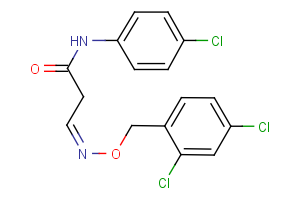 N-(4-chlorophenyl)-3-{[(2,4-dichlorobenzyl)oxy]imino}propanamide