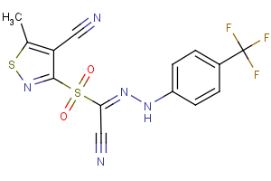3-({cyano-2-[4-(trifluoromethyl)phenyl]carbohydrazonoyl}sulfonyl)-5-methyl-4-isothiazolecarbonitrile