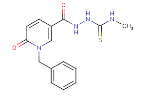 2-[(1-benzyl-6-oxo-1,6-dihydro-3-pyridinyl)carbonyl]-N-methyl-1-hydrazinecarbothioamide