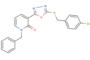1-benzyl-3-{5-[(4-chlorobenzyl)sulfanyl]-1,3,4-oxadiazol-2-yl}-2(1H)-pyridinone