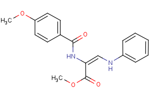 methyl 3-anilino-2-[(4-methoxybenzoyl)amino]acrylate