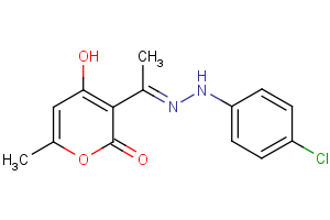 3-[2-(4-chlorophenyl)ethanehydrazonoyl]-4-hydroxy-6-methyl-2H-pyran-2-one