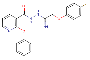 N’-[2-(4-fluorophenoxy)ethanimidoyl]-2-phenoxynicotinohydrazide
