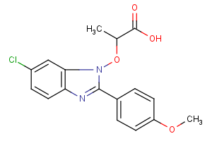 2-{[6-chloro-2-(4-methoxyphenyl)-1H-1,3-benzimidazol-1-yl]oxy}propanoic acid