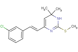 4-(3-chlorostyryl)-6,6-dimethyl-2-(methylsulfanyl)-1,6-dihydropyrimidine