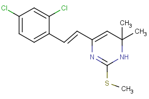 4-(2,4-dichlorostyryl)-6,6-dimethyl-2-(methylsulfanyl)-1,6-dihydropyrimidine