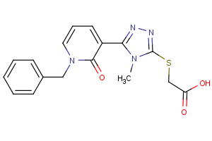 2-{[5-(1-benzyl-2-oxo-1,2-dihydro-3-pyridinyl)-4-methyl-4H-1,2,4-triazol-3-yl]sulfanyl}acetic acid