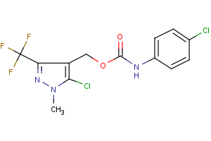 [5-chloro-1-methyl-3-(trifluoromethyl)-1H-pyrazol-4-yl]methyl N-(4-chlorophenyl)carbamate