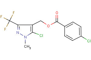 [5-chloro-1-methyl-3-(trifluoromethyl)-1H-pyrazol-4-yl]methyl 4-chlorobenzenecarboxylate