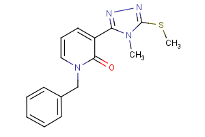 1-benzyl-3-[4-methyl-5-(methylsulfanyl)-4H-1,2,4-triazol-3-yl]-2(1H)-pyridinone
