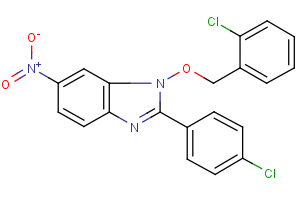 1-[(2-chlorobenzyl)oxy]-2-(4-chlorophenyl)-6-nitro-1H-1,3-benzimidazole