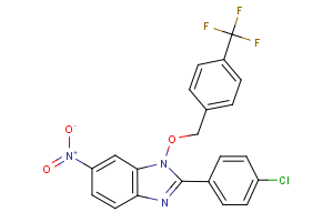 2-(4-chlorophenyl)-6-nitro-1-{[4-(trifluoromethyl)benzyl]oxy}-1H-1,3-benzimidazole
