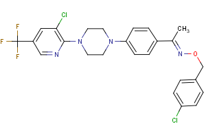 1-(4-{4-[3-chloro-5-(trifluoromethyl)-2-pyridinyl]piperazino}phenyl)-1-ethanone O-(4-chlorobenzyl)oxime