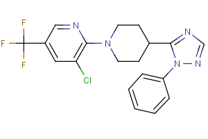 3-chloro-2-[4-(1-phenyl-1H-1,2,4-triazol-5-yl)piperidino]-5-(trifluoromethyl)pyridine