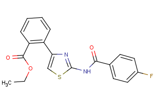 ethyl 2-{2-[(4-fluorobenzoyl)amino]-1,3-thiazol-4-yl}benzenecarboxylate