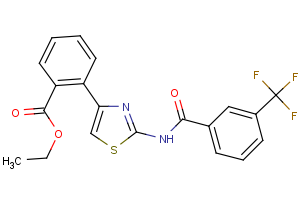 ethyl 2-(2-{[3-(trifluoromethyl)benzoyl]amino}-1,3-thiazol-4-yl)benzenecarboxylate