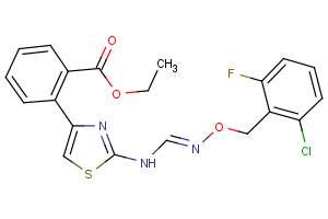 ethyl 2-{2-[({[(2-chloro-6-fluorobenzyl)oxy]imino}methyl)amino]-1,3-thiazol-4-yl}benzenecarboxylate