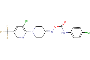 3-chloro-2-[4-({[(4-chloroanilino)carbonyl]oxy}imino)piperidino]-5-(trifluoromethyl)pyridine
