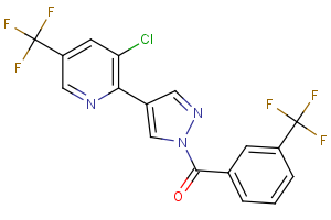 {4-[3-chloro-5-(trifluoromethyl)-2-pyridinyl]-1H-pyrazol-1-yl}[3-(trifluoromethyl)phenyl]methanone