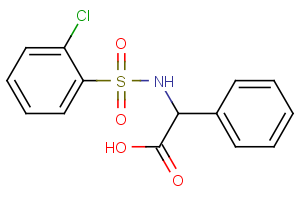 2-{[(2-chlorophenyl)sulfonyl]amino}-2-phenylacetic acid