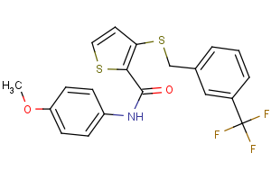 N-(4-methoxyphenyl)-3-{[3-(trifluoromethyl)benzyl]sulfanyl}-2-thiophenecarboxamide