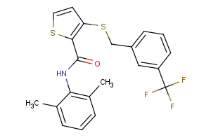 N-(2,6-dimethylphenyl)-3-{[3-(trifluoromethyl)benzyl]sulfanyl}-2-thiophenecarboxamide