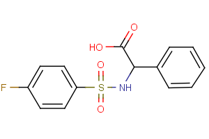 2-{[(4-Fluorophenyl)sulfonyl]amino}-2-phenyl acetic acid