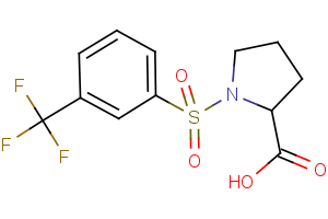 1-{[3-(Trifluoromethyl)phenyl]sulfonyl}-2- pyrrolidine carboxylic acid