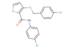 3-[(4-chlorobenzyl)sulfanyl]-N-(4-chlorophenyl)-2-thiophenecarboxamide