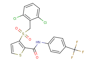 3-[(2,6-dichlorobenzyl)sulfonyl]-N-[4-(trifluoromethyl)phenyl]-2-thiophenecarboxamide