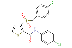 3-[(4-chlorobenzyl)sulfonyl]-N-(4-chlorophenyl)-2-thiophenecarboxamide