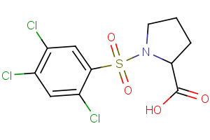 1-[(2,4,5-trichlorophenyl)sulfonyl]-2-pyrrolidinecarboxylic acid