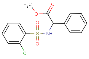 methyl 2-{[(2-chlorophenyl)sulfonyl]amino}-2-phenylacetate
