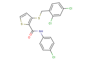 N-(4-chlorophenyl)-3-[(2,4-dichlorobenzyl)sulfanyl]-2-thiophenecarboxamide