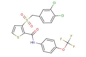 3-[(3,4-dichlorobenzyl)sulfonyl]-N-[4-(trifluoromethoxy)phenyl]-2-thiophenecarboxamide