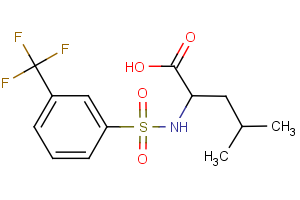 4-methyl-2-({[3-(trifluoromethyl)phenyl]sulfonyl}amino)pentanoic acid