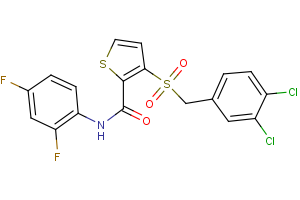 3-[(3,4-dichlorobenzyl)sulfonyl]-N-(2,4-difluorophenyl)-2-thiophenecarboxamide