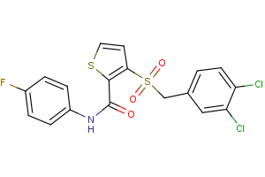 3-[(3,4-dichlorobenzyl)sulfonyl]-N-(4-fluorophenyl)-2-thiophenecarboxamide
