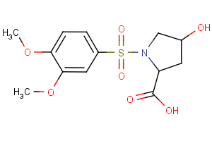 1-[(3,4-dimethoxyphenyl)sulfonyl]-4-hydroxy-2-pyrrolidinecarboxylic acid