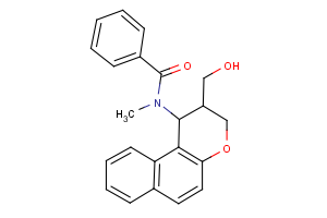 N-[2-(hydroxymethyl)-2,3-dihydro-1H-benzo[f]chromen-1-yl]-N-methylbenzenecarboxamide